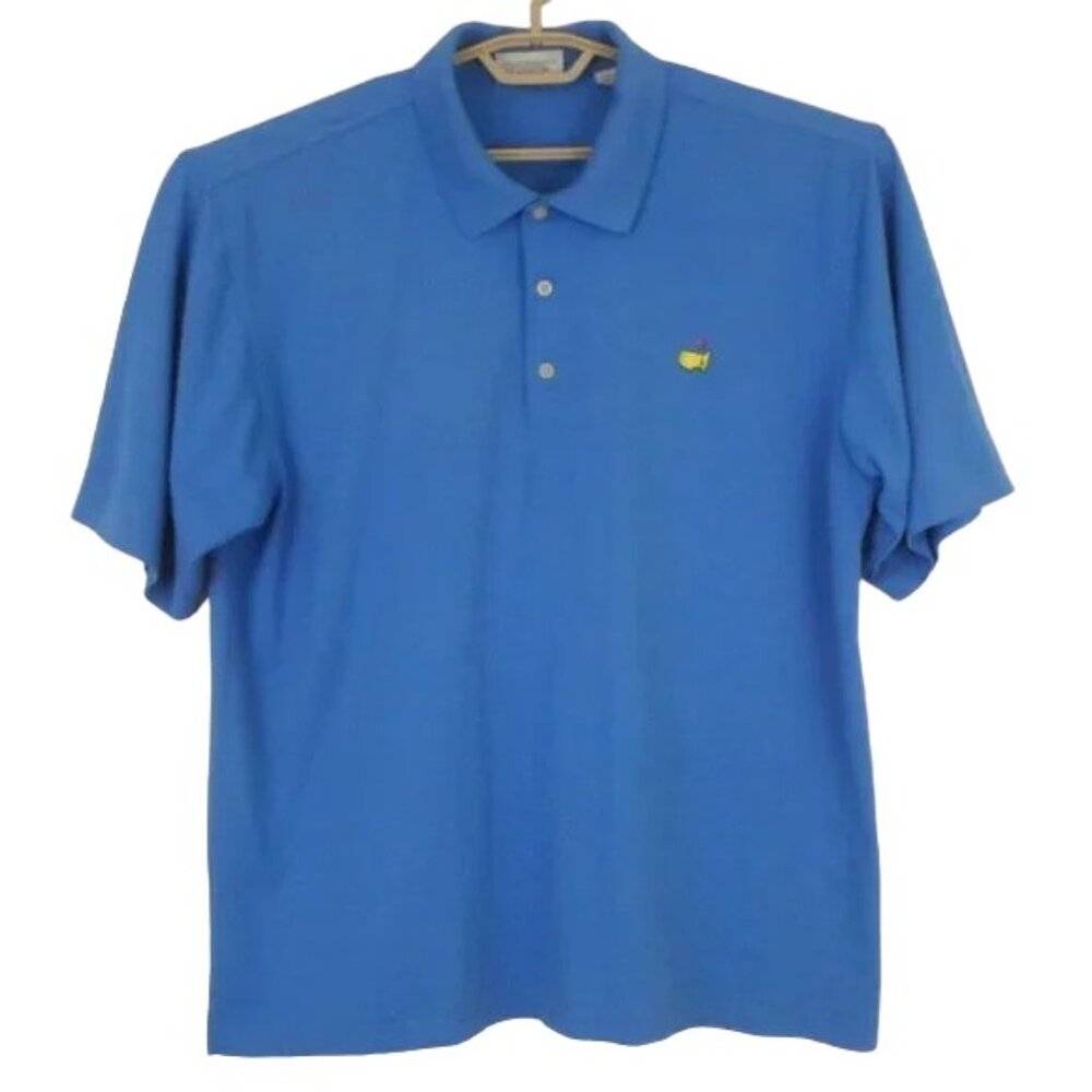 Vintage Masters Performance Golf Blue Short Sleeve Polo Shirt